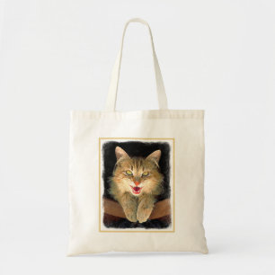 Målning av mattor - Cute Original Cat Art Tygkasse