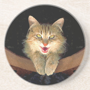 Målning av mattor - Cute Original Cat Art Underlägg