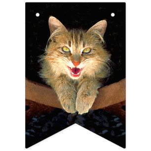 Målning av mattor - Cute Original Cat Art Vimplar