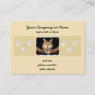 Målning av mattor - Cute Original Cat Art Visitkort