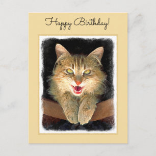 Målning av mattor - Cute Original Cat Art Vykort