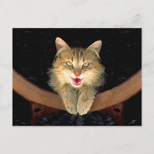 Målning av mattor - Cute Original Cat Art Vykort