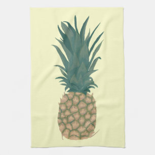 Målning av nya kökshanddukar för en ananas