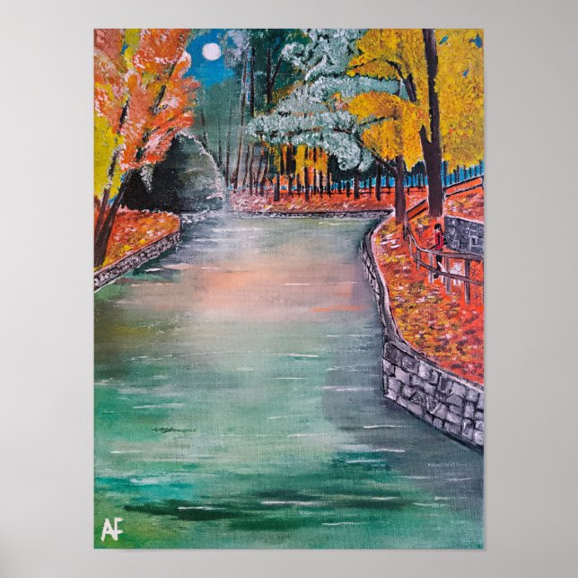 Målning av Parque de San Vicente av Alfred Fox Poster (Framsidan)