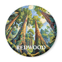 Målning av Redwoods National Park Kalifornien Skog