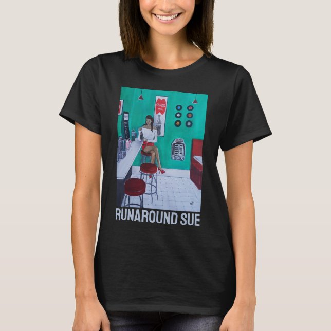 Målning av Runaround Sue av Alfred Fox T Shirt (Framsida)