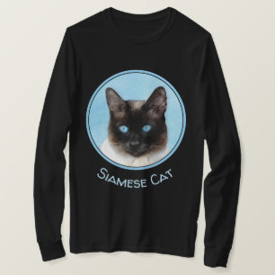 Målning av siamesisk katt - Cute Original Cat Art T Shirt