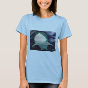 Målning av simmande haj T-shirts