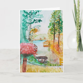 Målning av Sjö Spivey Kort