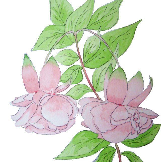 målning av söt rosa blommor kaffemugg (Skapare uppladdad)