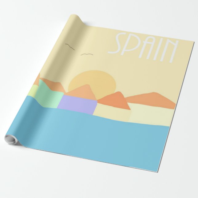 målning av spaltlandskap presentpapper (Utrullad)
