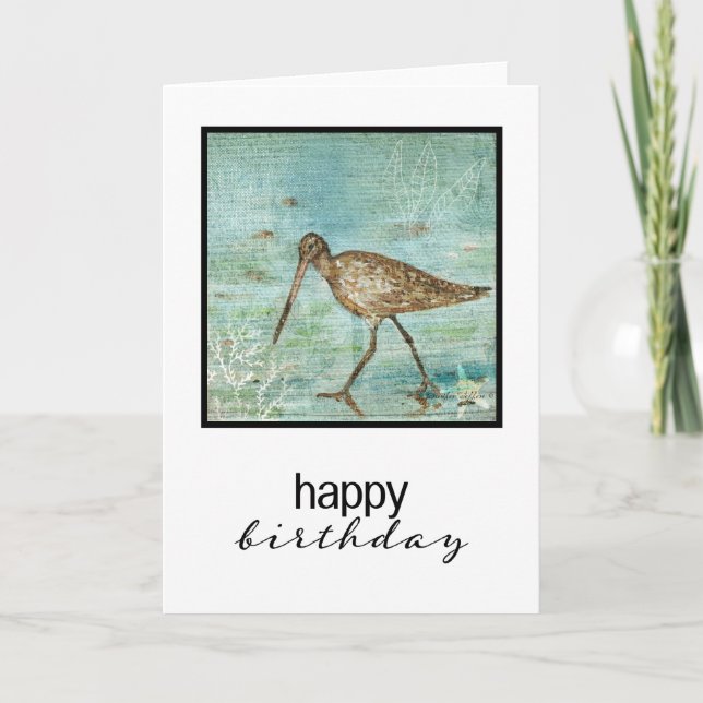 Målning Av Strandpipare Kort (Framsida)