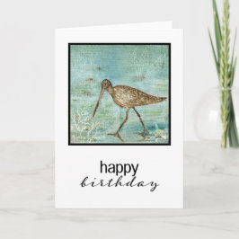 Målning Av Strandpipare Kort