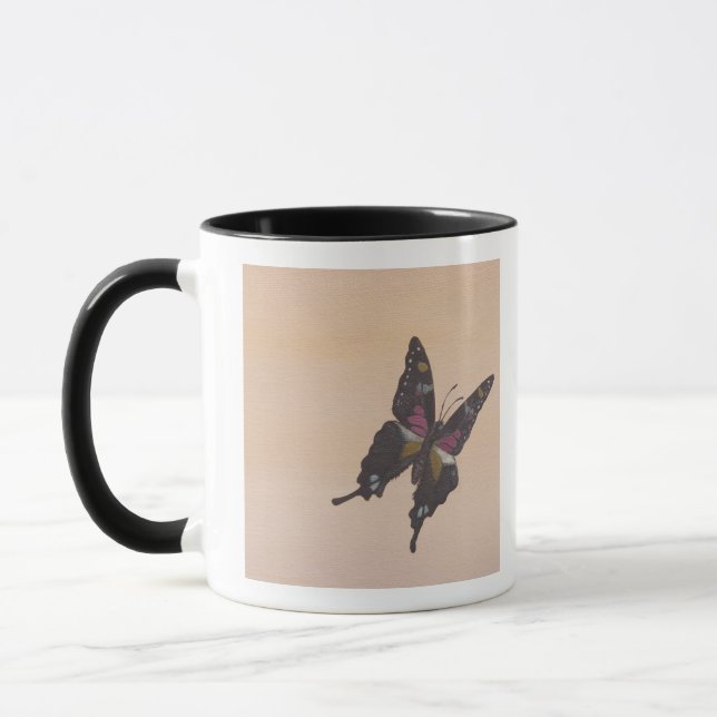 Målning av swallowtailfjärilen mugg (Vänster)