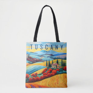 Målning av Toscana vid Sunset Italien Resor Ar Tygkasse