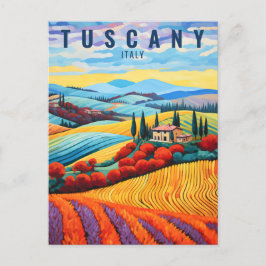 Målning av Toscana vid Sunset | Italien Resor | Ar Vykort
