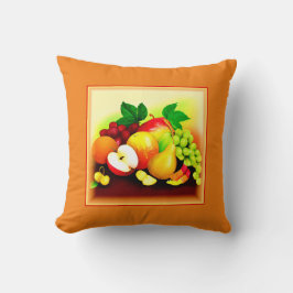 Målning av tropiska frukter. Köp nu Kudde