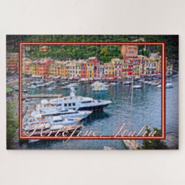 Målning av Yachts of Portofino Italien - 20 x 30 Pussel
