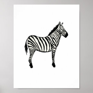 Målning av Zebra Safari Animals Poster