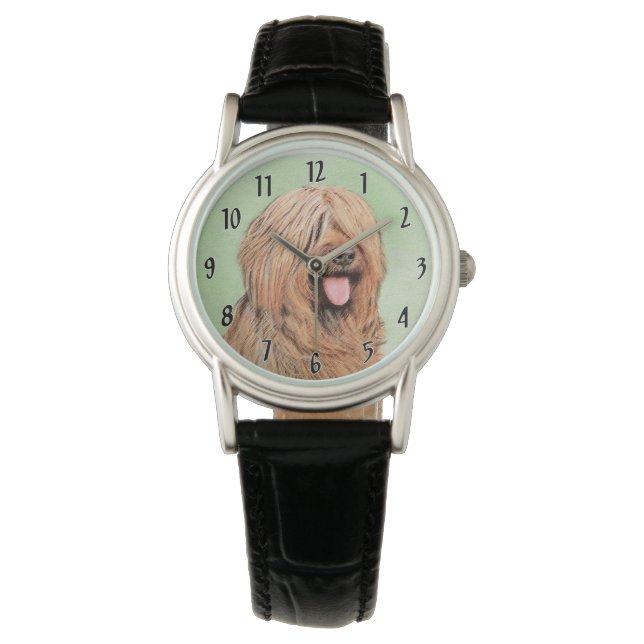 Målning - Cute Original Hund Art Armbandsur (Framsida)