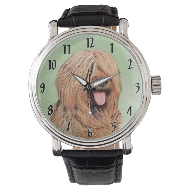Målning - Cute Original Hund Art Armbandsur (Framsida)