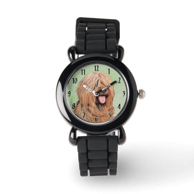 Målning - Cute Original Hund Art Armbandsur (Framsida)