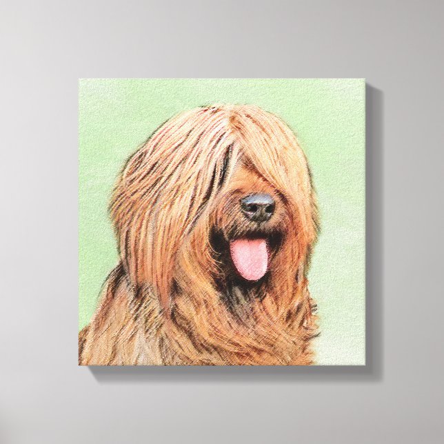 Målning - Cute Original Hund Art Canvastryck (Framsida)