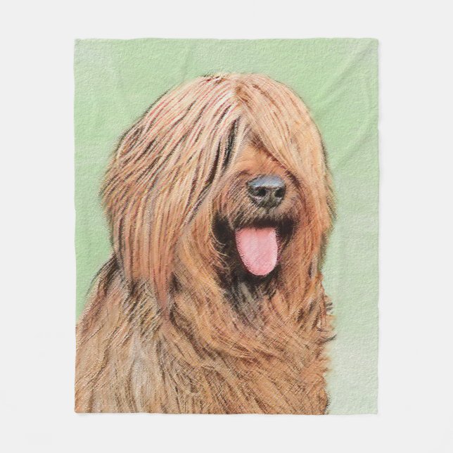 Målning - Cute Original Hund Art Fleecefilt (Framsidan)
