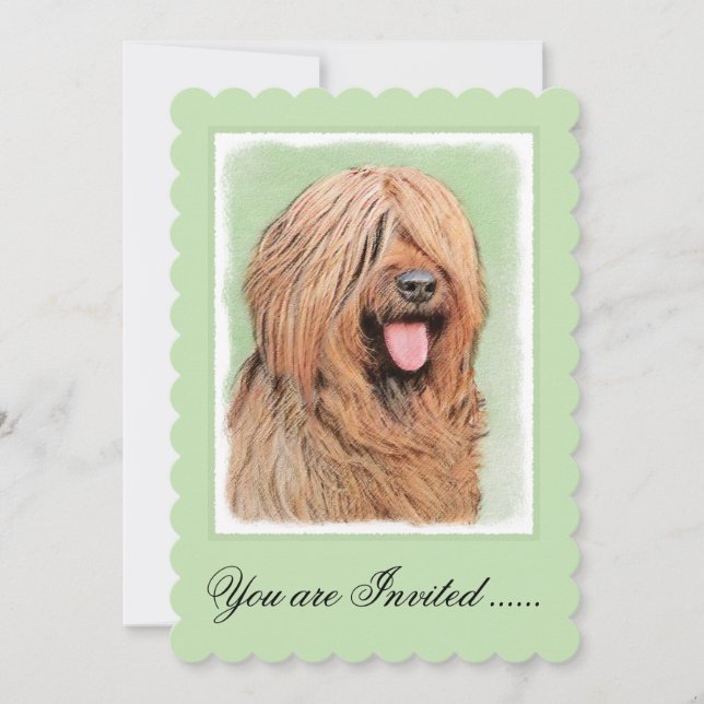 Målning - Cute Original Hund Art Inbjudningar (Framsida)