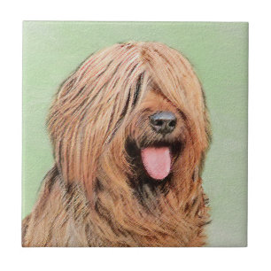 Målning - Cute Original Hund Art Kakelplatta