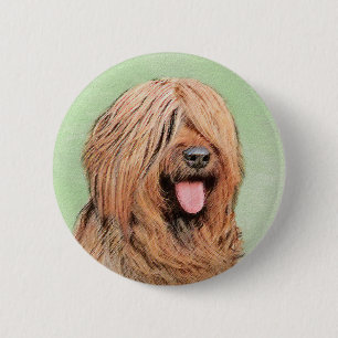 Målning - Cute Original Hund Art Knapp