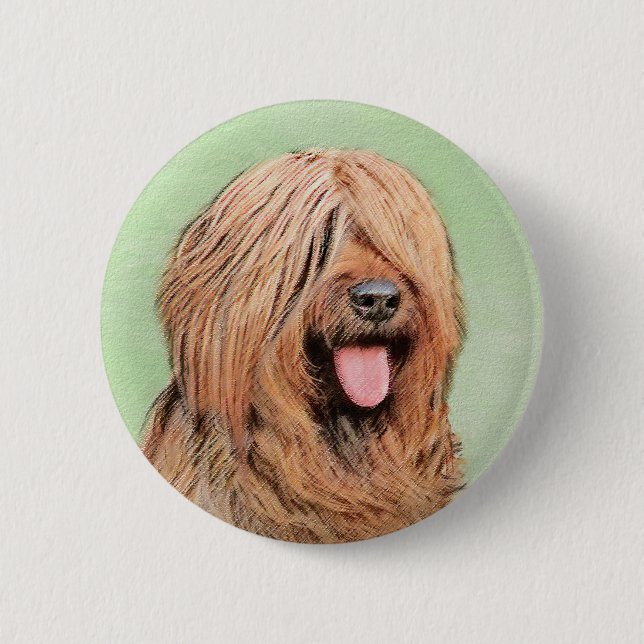 Målning - Cute Original Hund Art Knapp (Framsida)