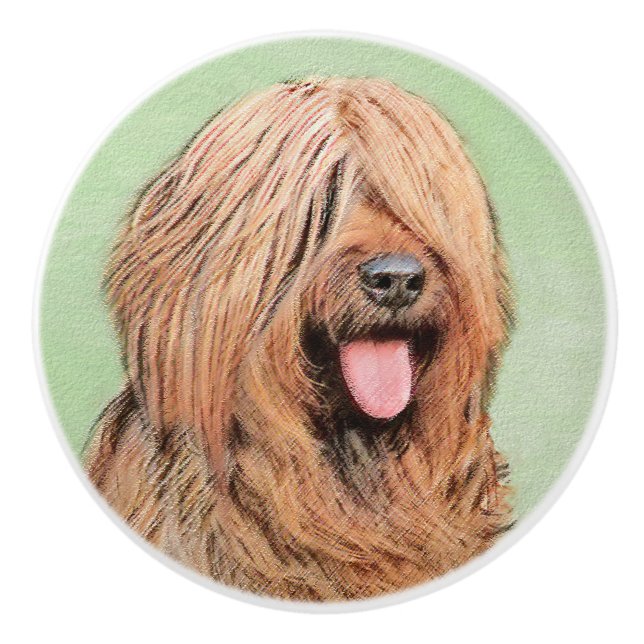Målning - Cute Original Hund Art Knopp (Framsidan)