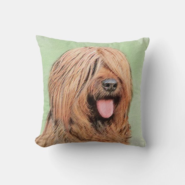 Målning - Cute Original Hund Art Kudde (Framsida)