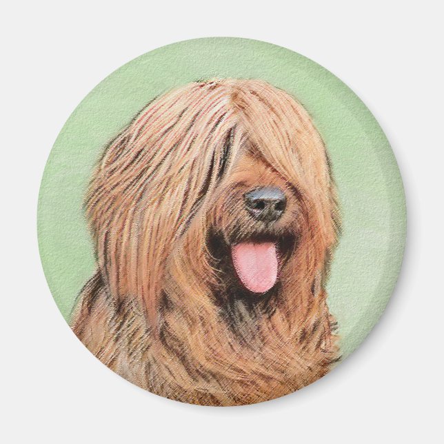 Målning - Cute Original Hund Art Magnet (Framsidan)