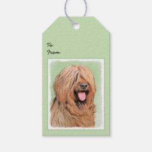 Målning - Cute Original Hund Art Presentetikett