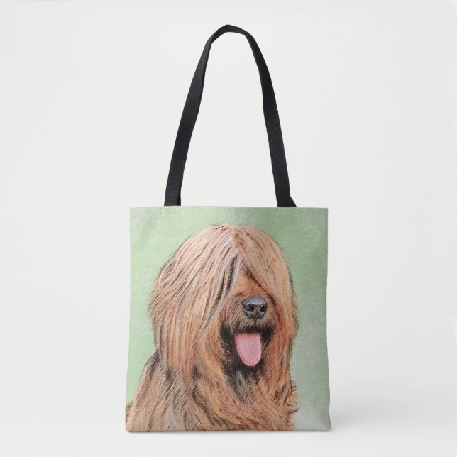 Målning - Cute Original Hund Art Tygkasse (Framsida)