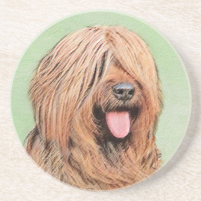 Målning - Cute Original Hund Art Underlägg (Framsidan)