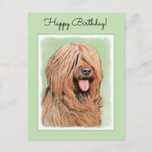 Målning - Cute Original Hund Art Vykort