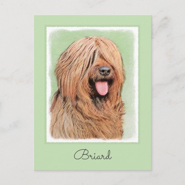 Målning - Cute Original Hund Art Vykort (Framsida)