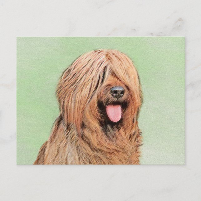 Målning - Cute Original Hund Art Vykort (Framsida)