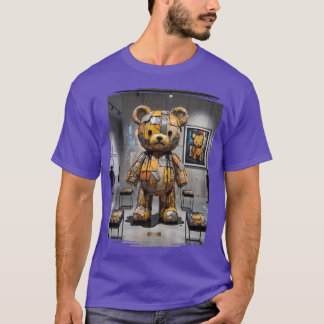 Målning Dropp Teddybjörn Grunge T Shirt