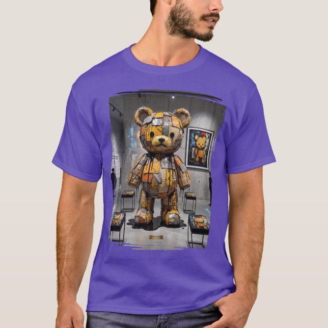 Målning Dropp Teddybjörn Grunge T Shirt (Framsida)