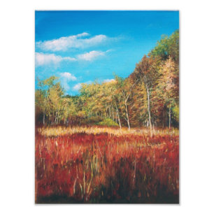 Målning - Fall Art Michigan Trail Fotoutskrift Fototryck