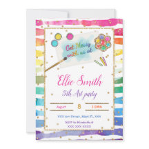 Målning födelsedagsinbjudan 