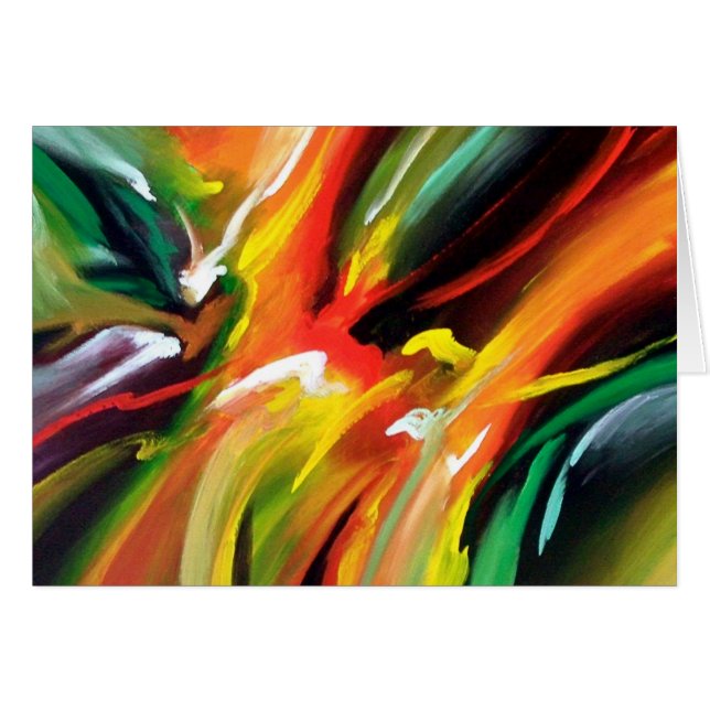 Målning för abstrakt Expressionism Hälsningskort (Framsidan Horizontal)
