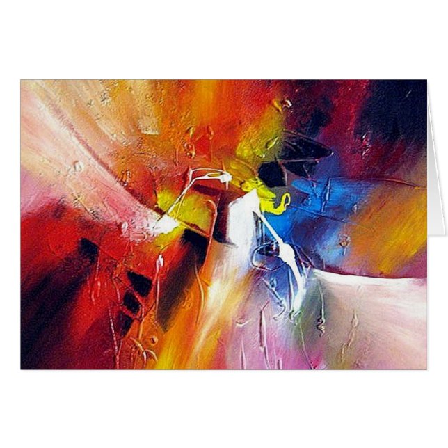 Målning för abstrakt Expressionism Hälsningskort (Framsidan Horizontal)