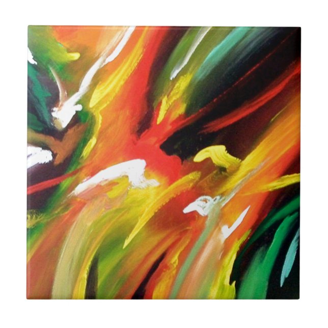 Målning för abstrakt Expressionism Kakelplatta (Framsidan)