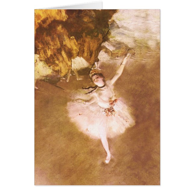 Målning för Ballet Dancer Degas Star Hälsningskort (Framsidan)