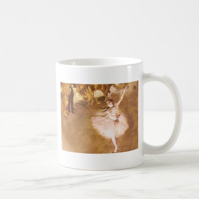 Målning för Ballet Dancer Degas Star Kaffemugg (Höger)